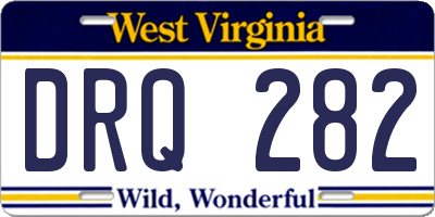 WV license plate DRQ282