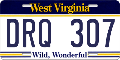WV license plate DRQ307