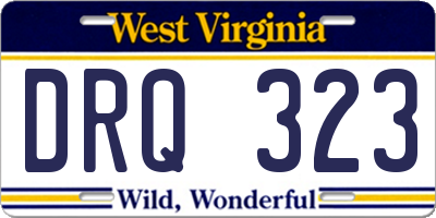 WV license plate DRQ323