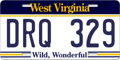 WV license plate DRQ329
