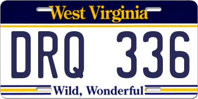 WV license plate DRQ336