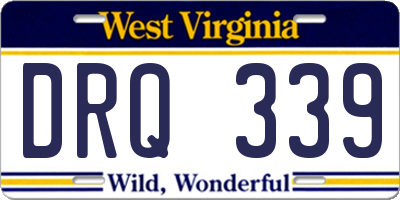 WV license plate DRQ339