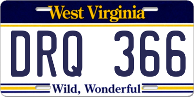 WV license plate DRQ366