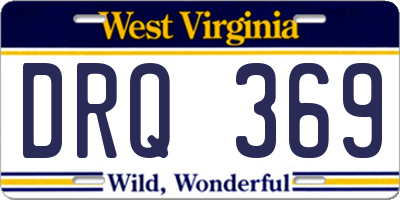 WV license plate DRQ369