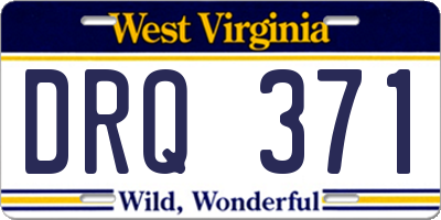 WV license plate DRQ371