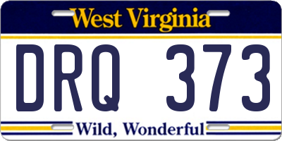 WV license plate DRQ373