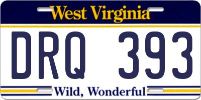 WV license plate DRQ393