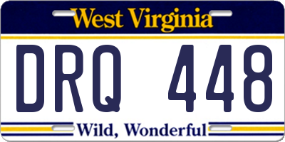 WV license plate DRQ448
