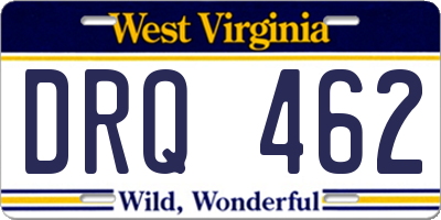 WV license plate DRQ462