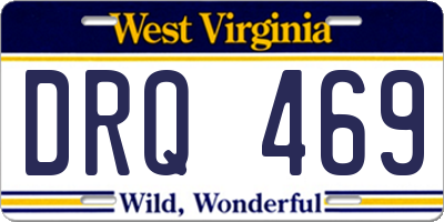 WV license plate DRQ469