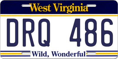 WV license plate DRQ486