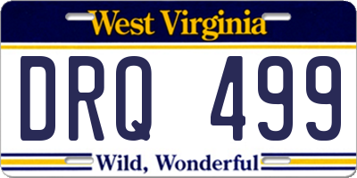 WV license plate DRQ499
