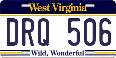 WV license plate DRQ506