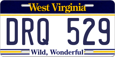 WV license plate DRQ529
