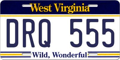 WV license plate DRQ555