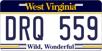 WV license plate DRQ559