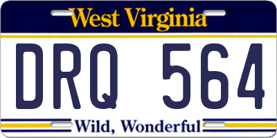 WV license plate DRQ564
