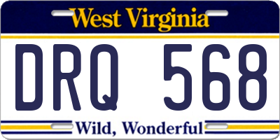 WV license plate DRQ568