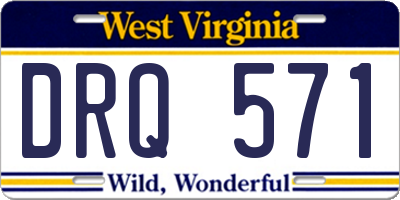 WV license plate DRQ571
