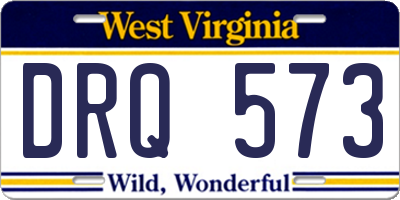 WV license plate DRQ573