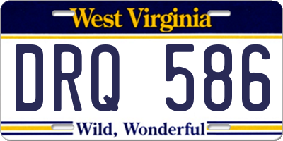 WV license plate DRQ586