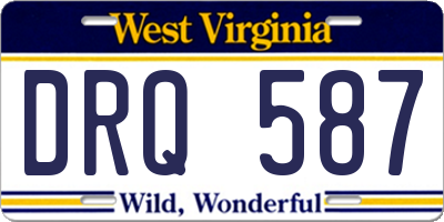 WV license plate DRQ587