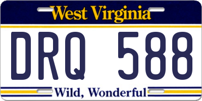 WV license plate DRQ588