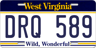WV license plate DRQ589
