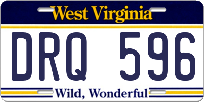 WV license plate DRQ596