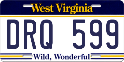 WV license plate DRQ599