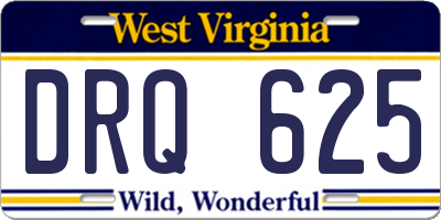 WV license plate DRQ625