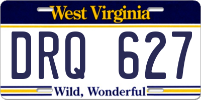 WV license plate DRQ627