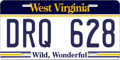 WV license plate DRQ628