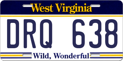 WV license plate DRQ638