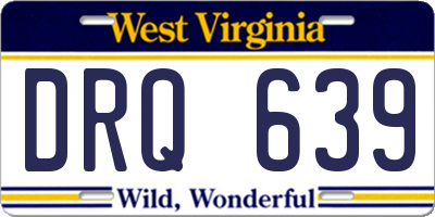 WV license plate DRQ639