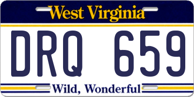 WV license plate DRQ659