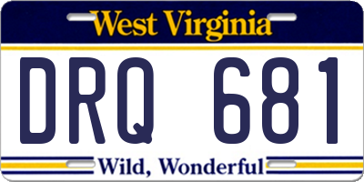 WV license plate DRQ681