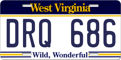 WV license plate DRQ686
