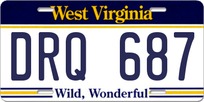 WV license plate DRQ687