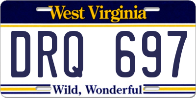 WV license plate DRQ697