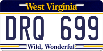 WV license plate DRQ699