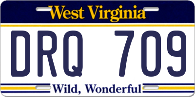 WV license plate DRQ709