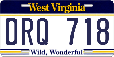 WV license plate DRQ718