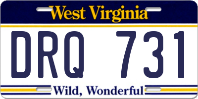 WV license plate DRQ731