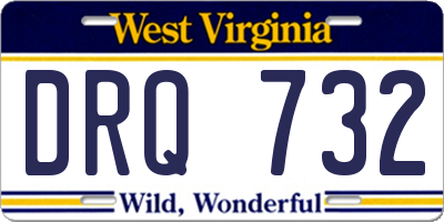 WV license plate DRQ732