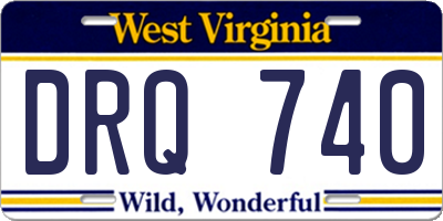 WV license plate DRQ740