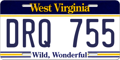 WV license plate DRQ755