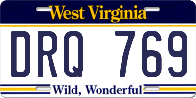 WV license plate DRQ769