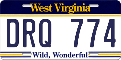 WV license plate DRQ774