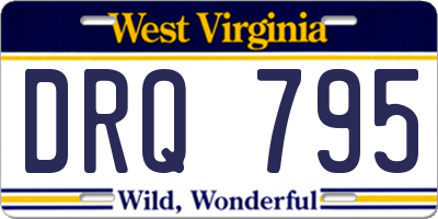 WV license plate DRQ795